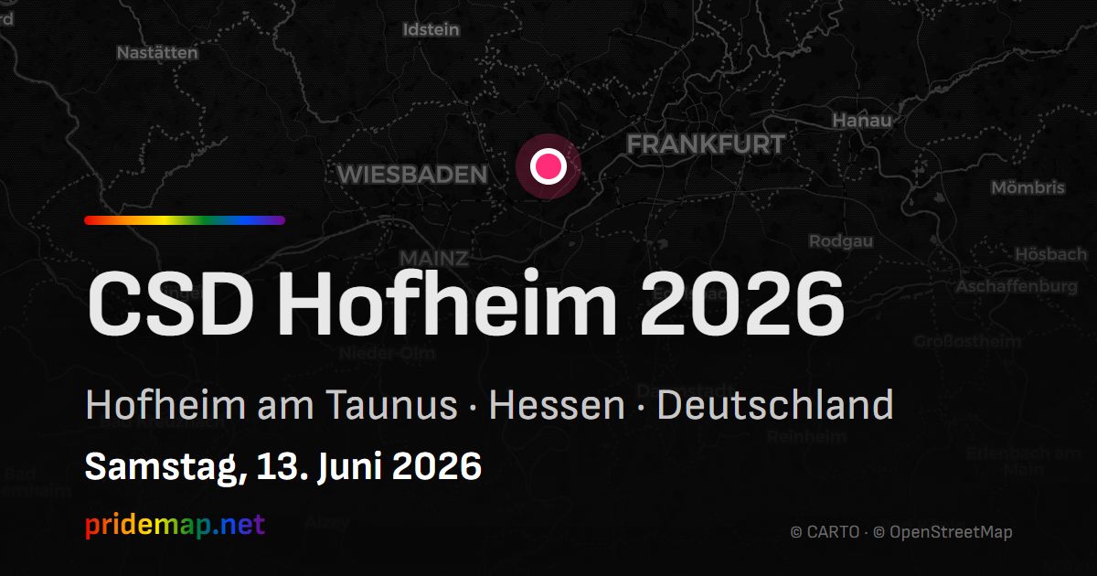 CSD Hofheim 2026 — Hofheim am Taunus, Deutschland