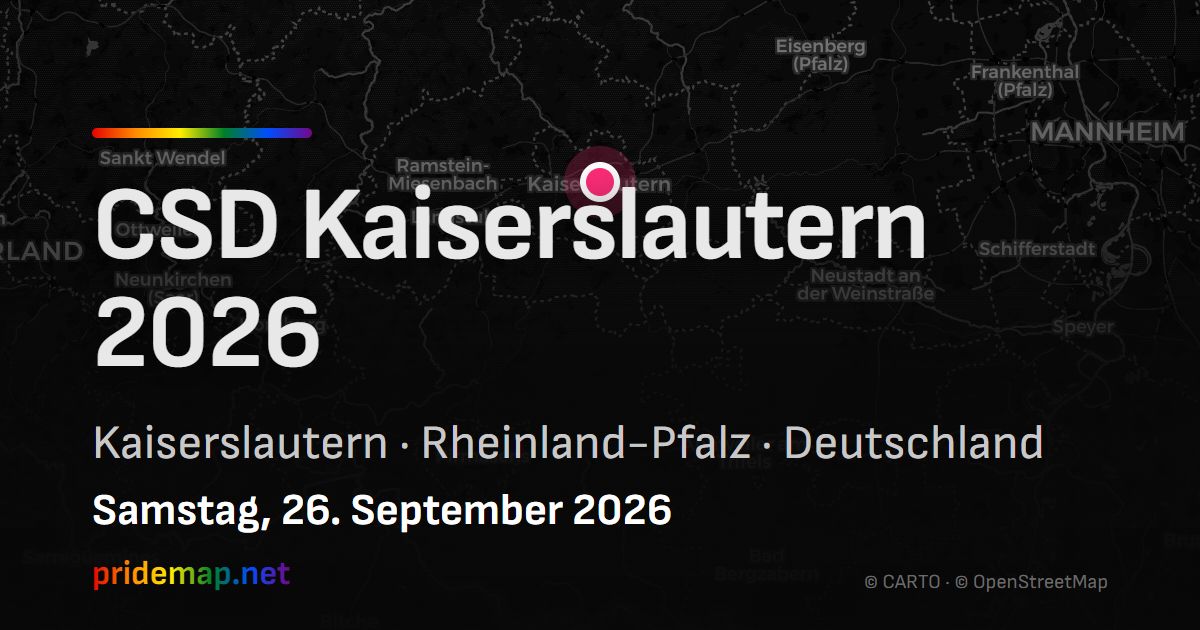 CSD Kaiserslautern 2026 — Kaiserslautern, Deutschland