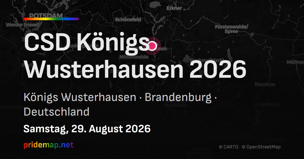 CSD Königs Wusterhausen 2026 — Königs Wusterhausen, Deutschland