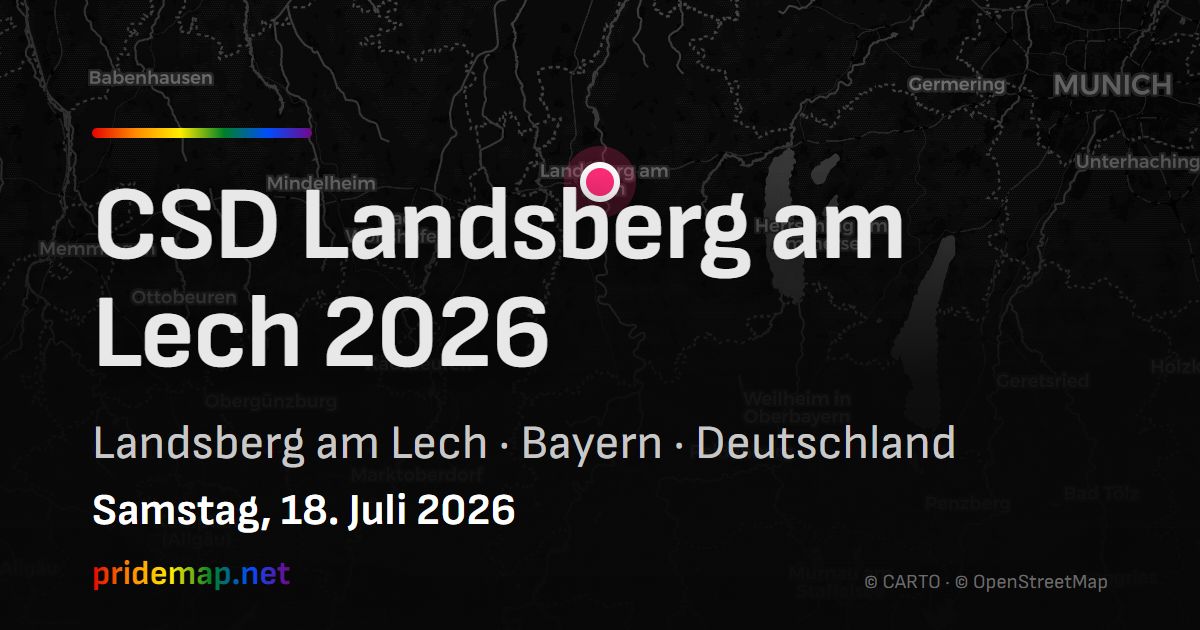 CSD Landsberg am Lech 2026 — Landsberg am Lech, Germany