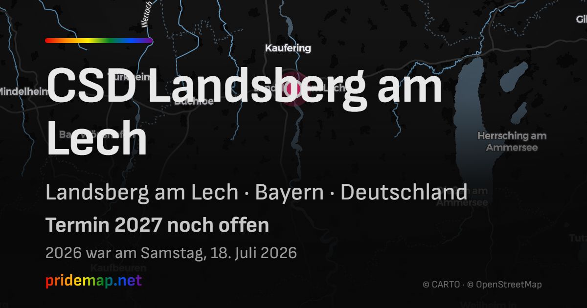 CSD Landsberg am Lech — Landsberg am Lech, Deutschland
