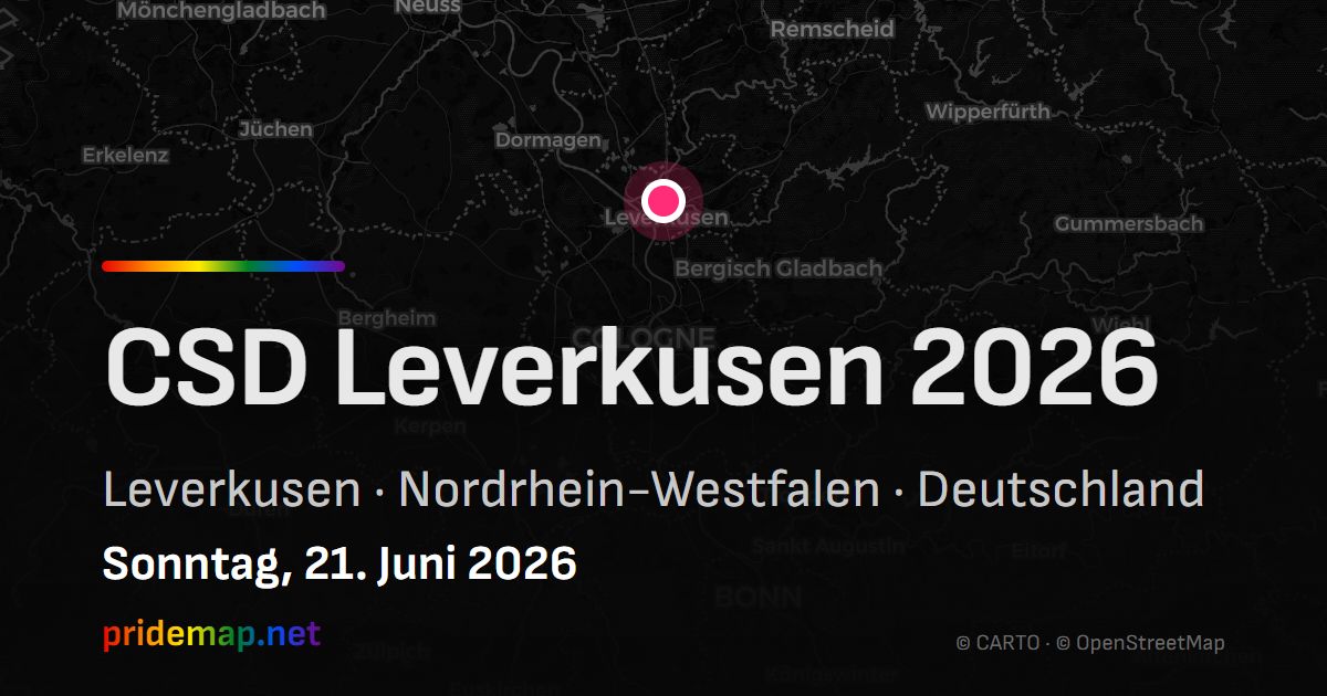 CSD Leverkusen 2026 — Leverkusen, Deutschland