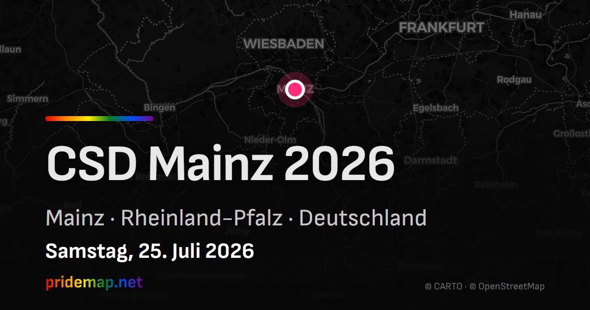 CSD Mainz 2026 — Mainz, Deutschland