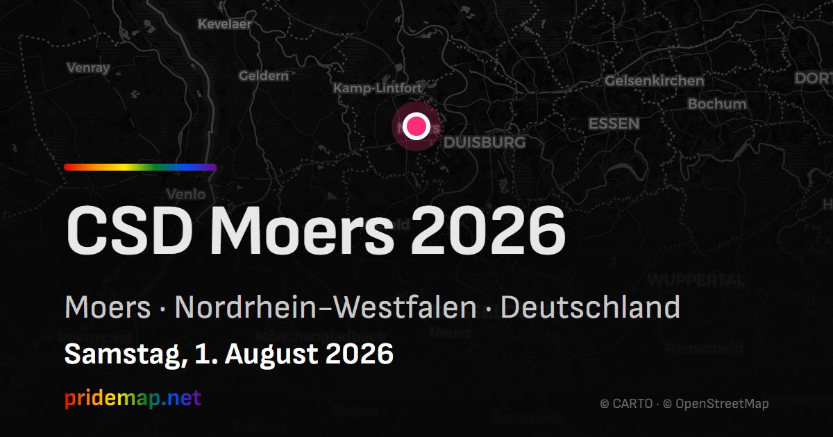 CSD Moers 2026 — Moers, Deutschland