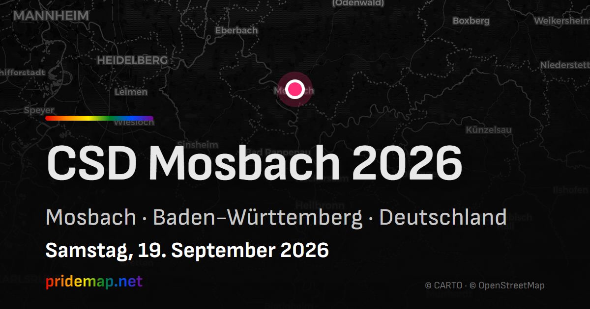 CSD Mosbach 2026 — Mosbach, Deutschland