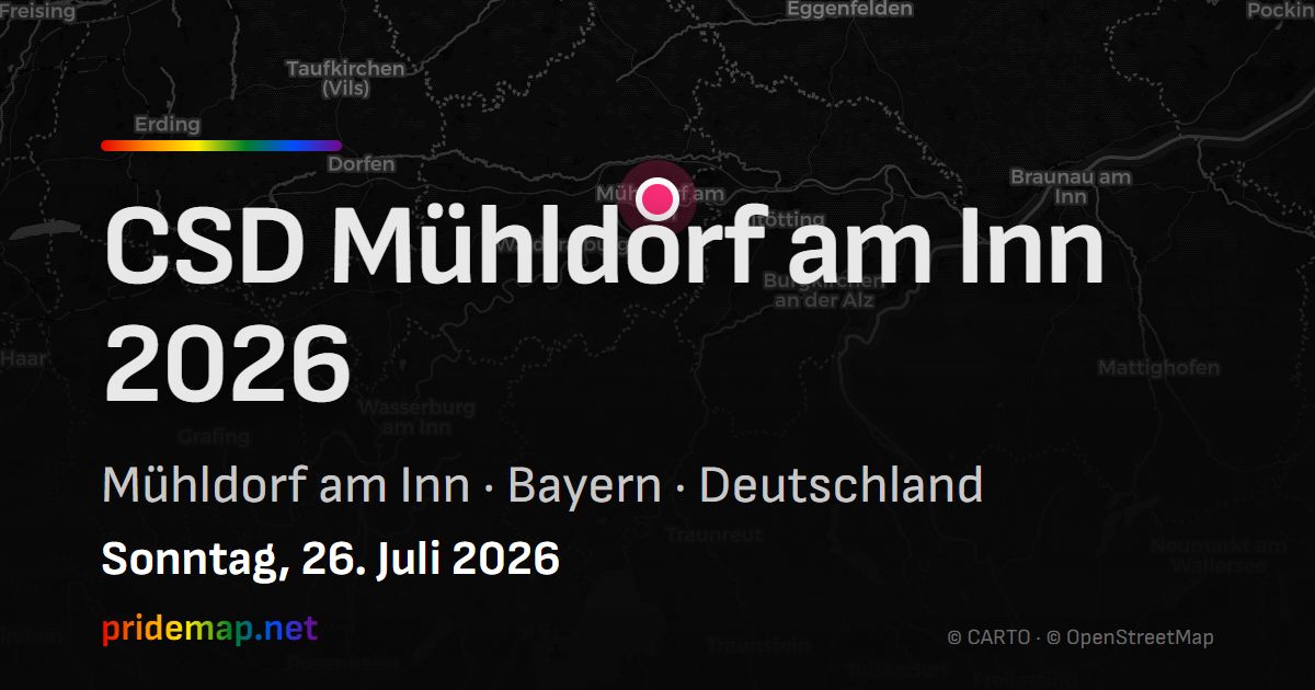 CSD Mühldorf am Inn 2026 — Mühldorf am Inn, Deutschland