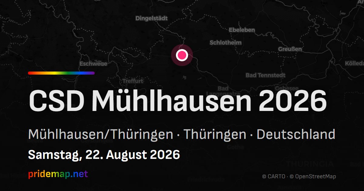 CSD Mühlhausen 2026 — Mühlhausen/Thüringen, Deutschland