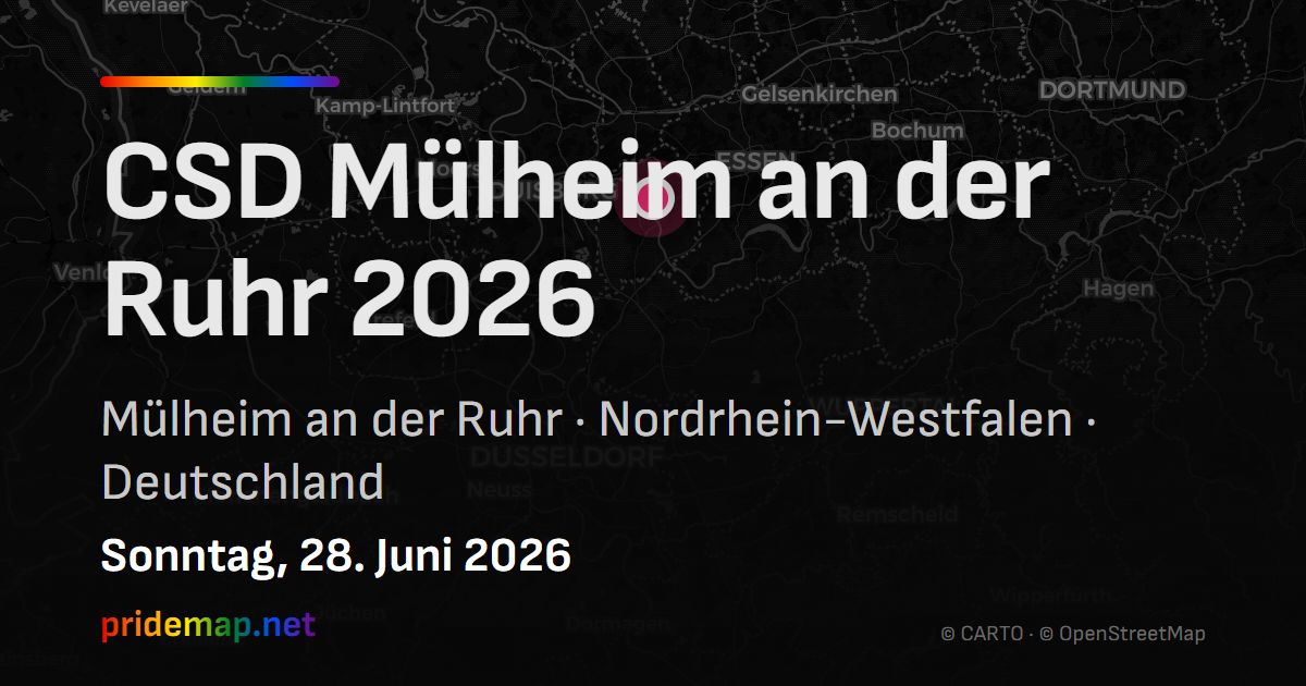 CSD Mülheim an der Ruhr 2026 — Mülheim an der Ruhr, Germany