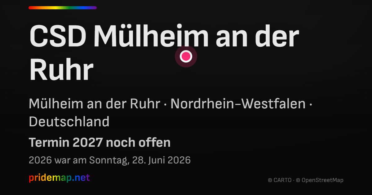 CSD Mülheim an der Ruhr — Mülheim an der Ruhr, Germany