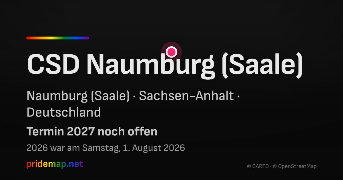 CSD Naumburg (Saale) — Naumburg (Saale), Deutschland