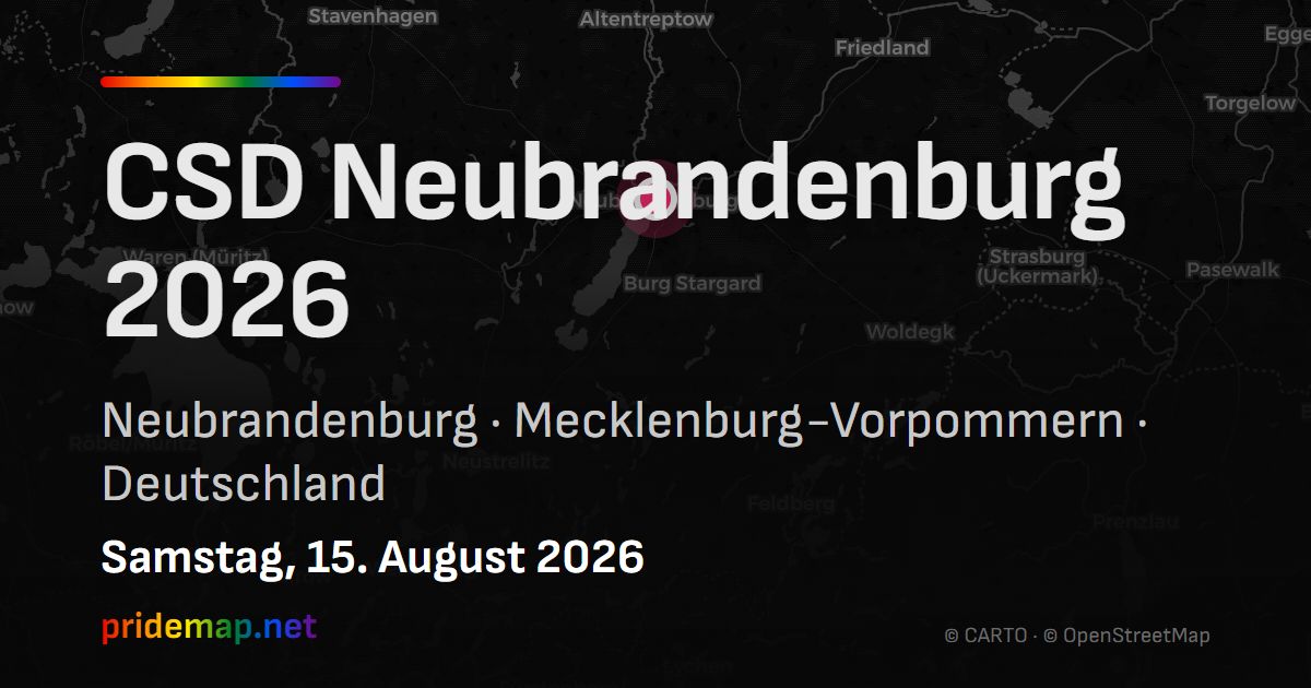 CSD Neubrandenburg 2026 — Neubrandenburg, Germany