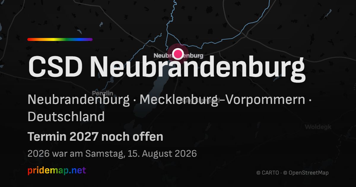 CSD Neubrandenburg — Neubrandenburg, Deutschland