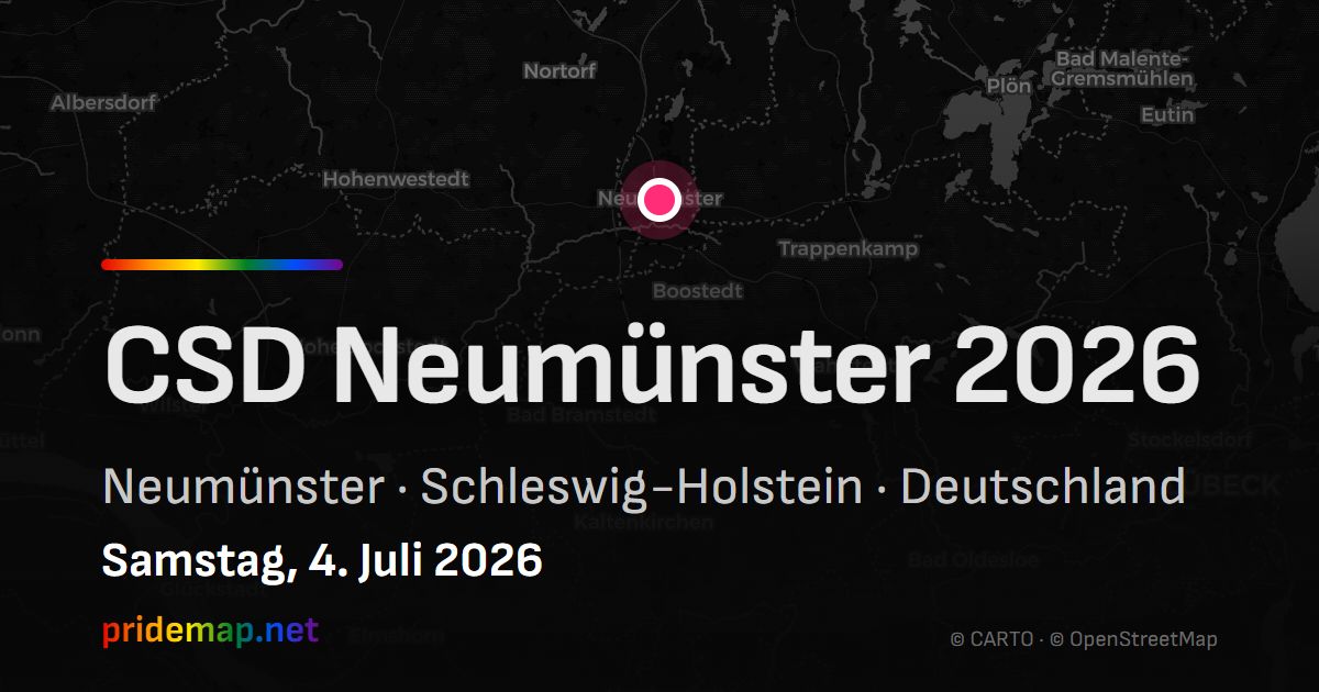 CSD Neumünster 2026 — Neumünster, Deutschland