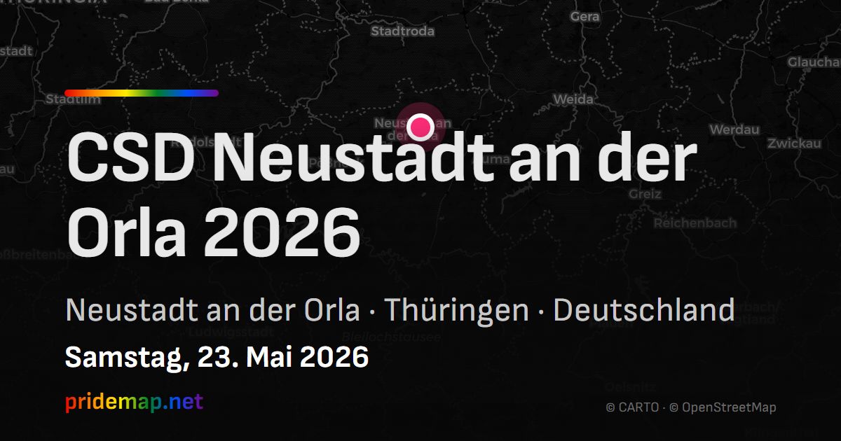 CSD Neustadt an der Orla 2026 — Neustadt an der Orla, Deutschland