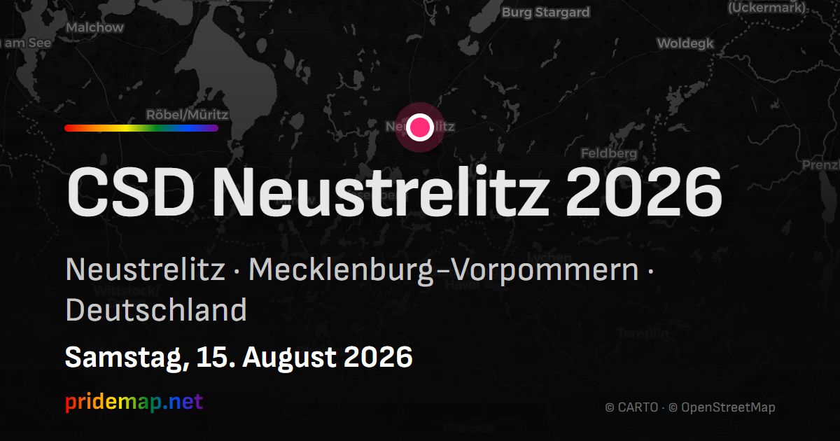 CSD Neustrelitz 2026 — Neustrelitz, Germany