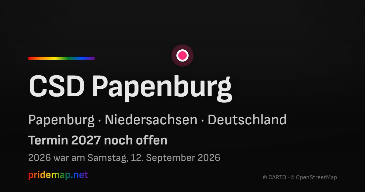 CSD Papenburg — Papenburg, Deutschland