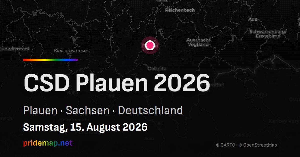 CSD Plauen 2026 — Plauen, Deutschland