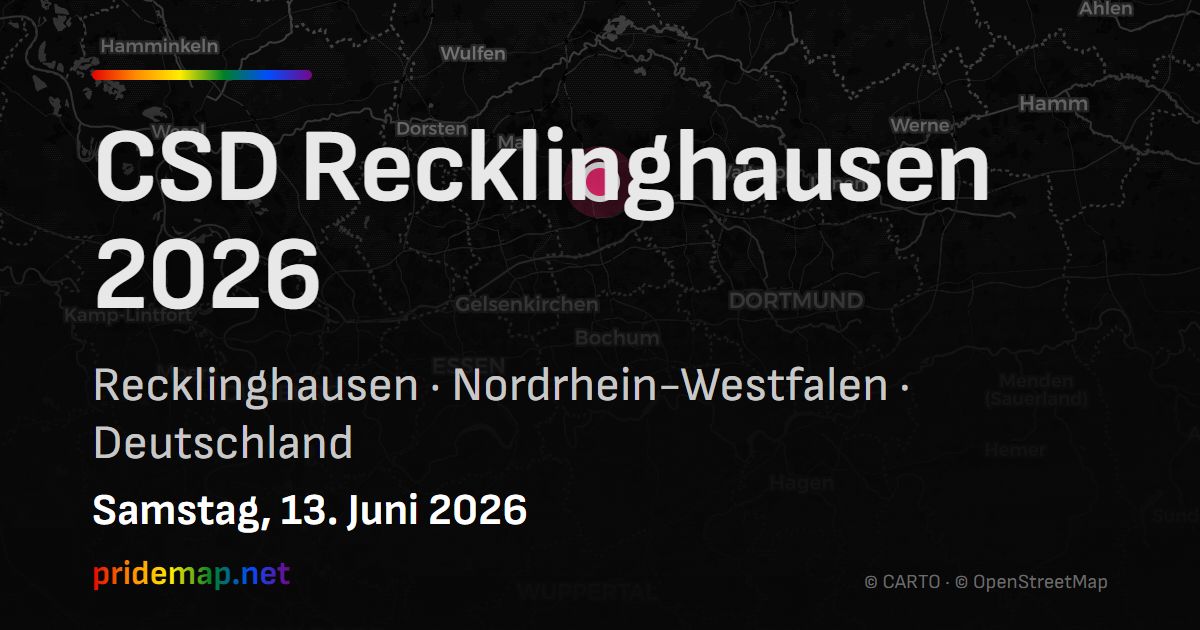 CSD Recklinghausen 2026 — Recklinghausen, Deutschland