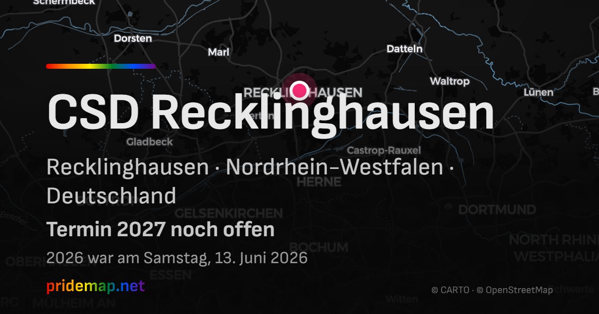 CSD Recklinghausen — Recklinghausen, Deutschland