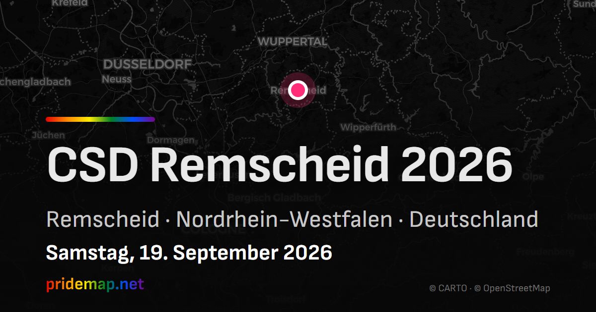 CSD Remscheid 2026 — Remscheid, Germany