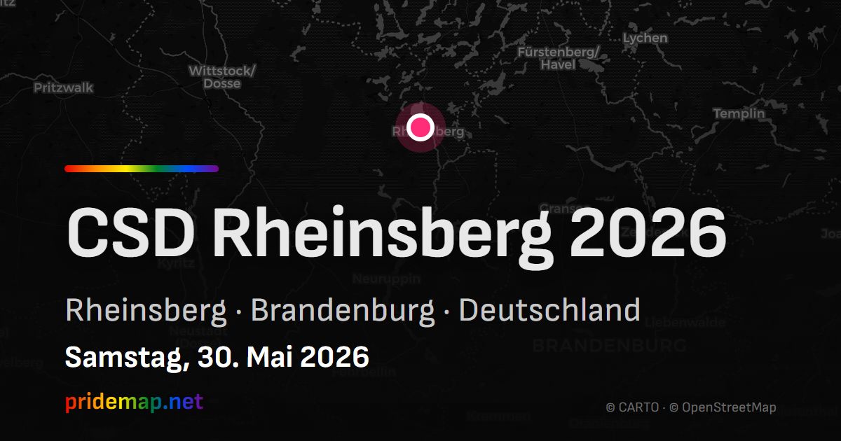 CSD Rheinsberg 2026 — Rheinsberg, Germany