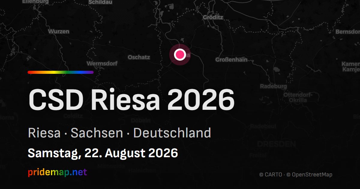 CSD Riesa 2026 — Riesa, Deutschland