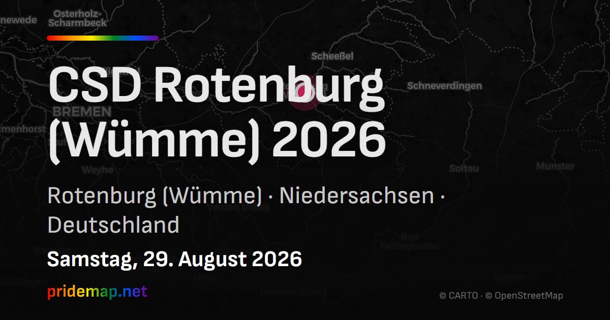 CSD Rotenburg (Wümme) 2026 — Rotenburg (Wümme), Deutschland