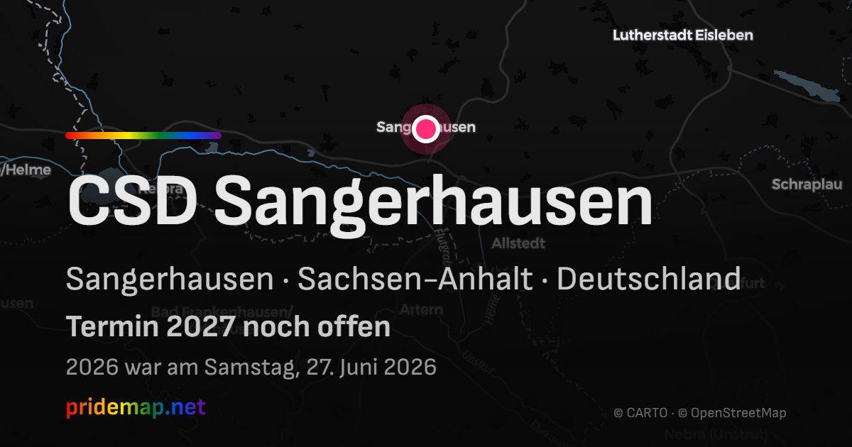 CSD Sangerhausen — Sangerhausen, Deutschland