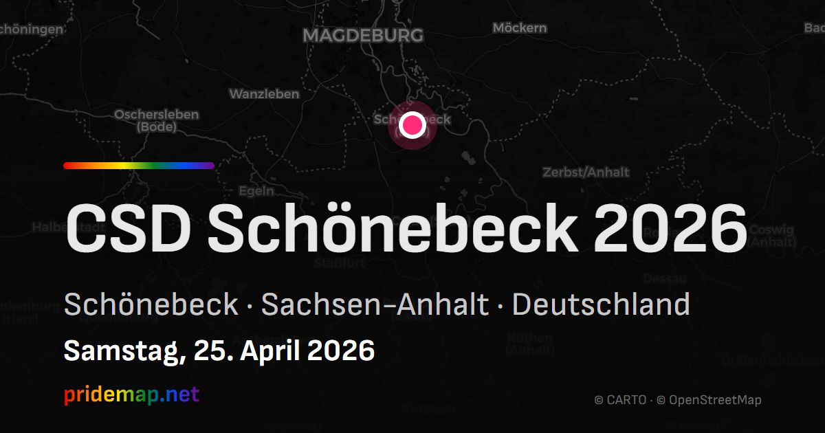 CSD Schönebeck 2026 — Schönebeck, Deutschland