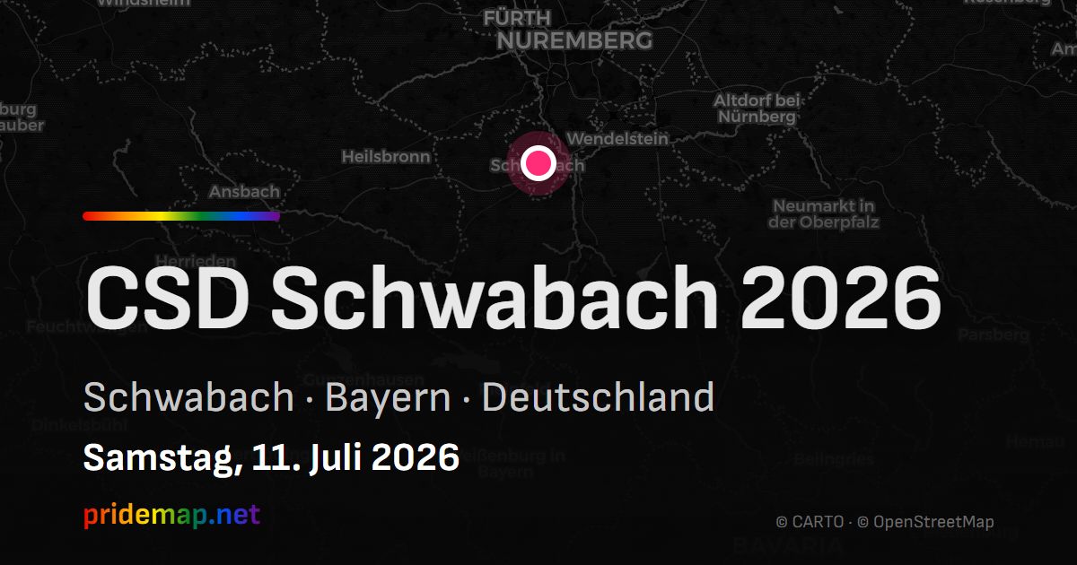 CSD Schwabach 2026 — Schwabach, Deutschland