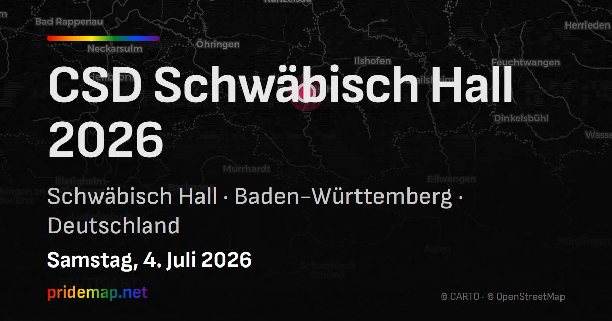 CSD Schwäbisch Hall 2026 — Schwäbisch Hall, Germany