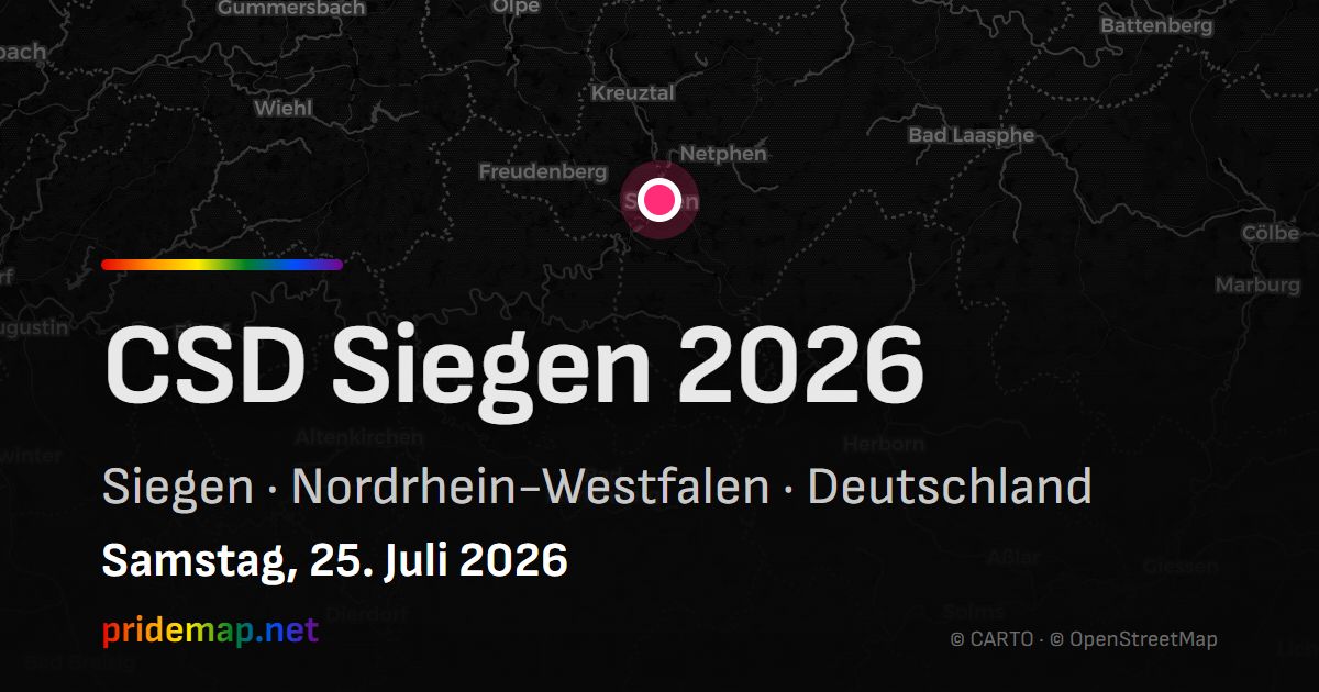 CSD Siegen 2026 — Siegen, Deutschland