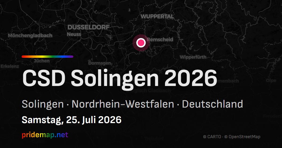 CSD Solingen 2026 — Solingen, Deutschland
