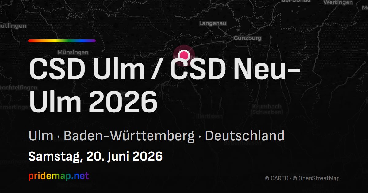 CSD Ulm / CSD Neu-Ulm 2026 — Ulm, Germany