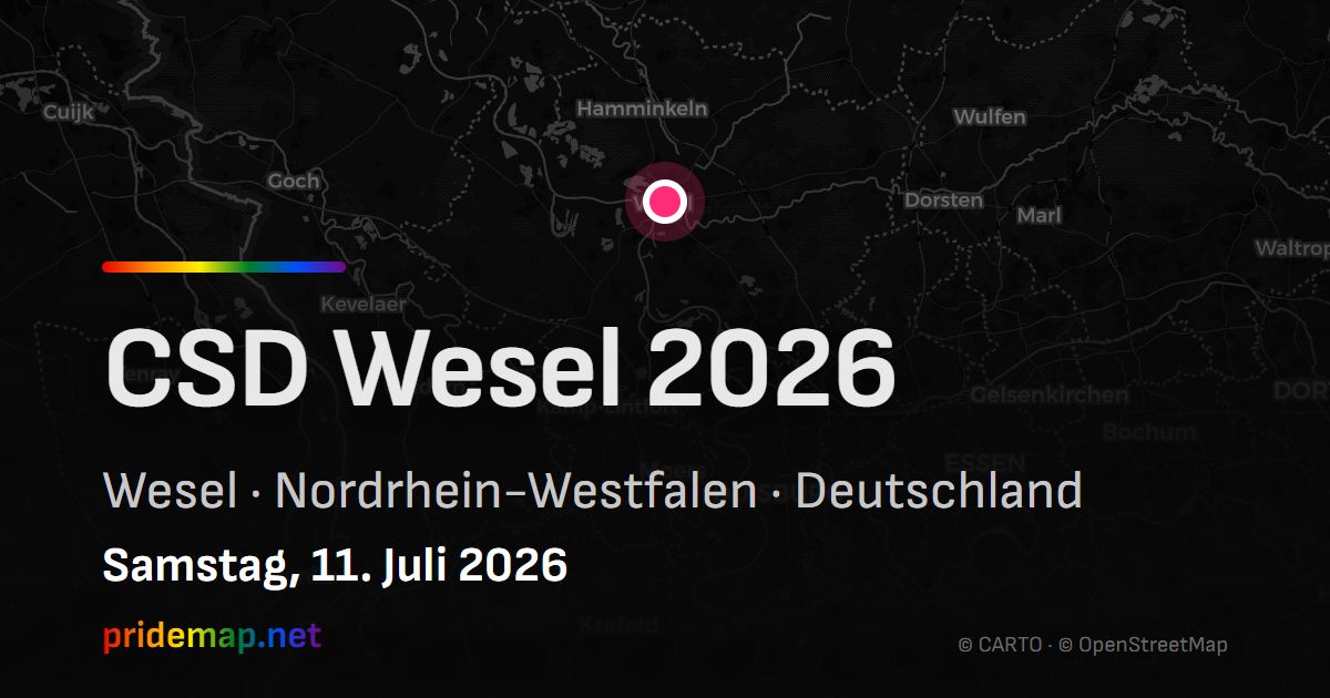 CSD Wesel 2026 — Wesel, Deutschland