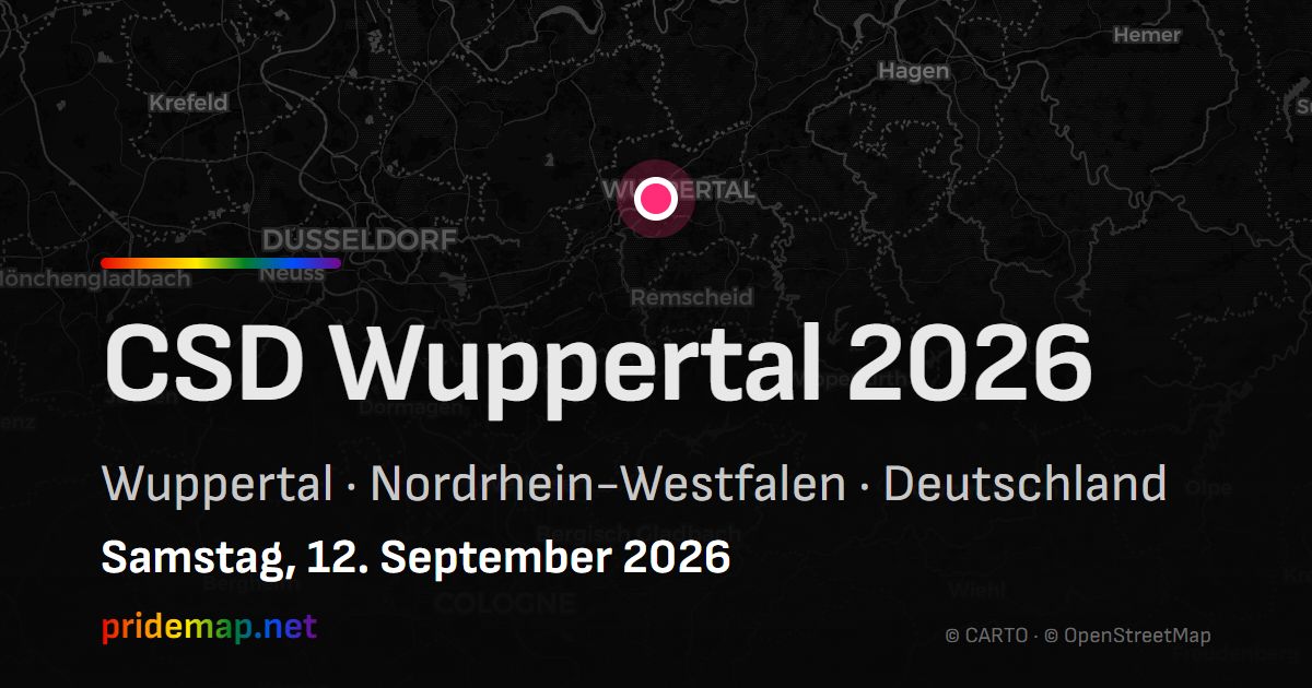 CSD Wuppertal 2026 — Wuppertal, Deutschland
