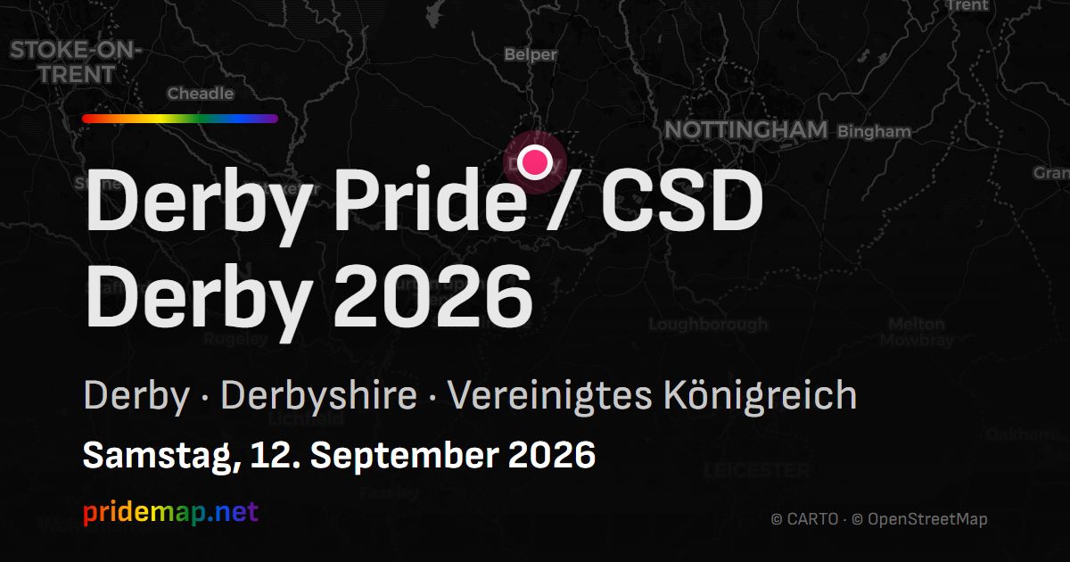 Derby Pride / CSD Derby 2026 — Derby, United Kingdom