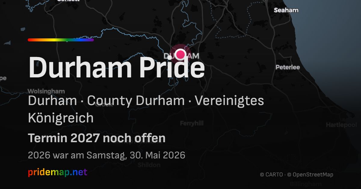 Durham Pride — Durham, Vereinigtes Königreich