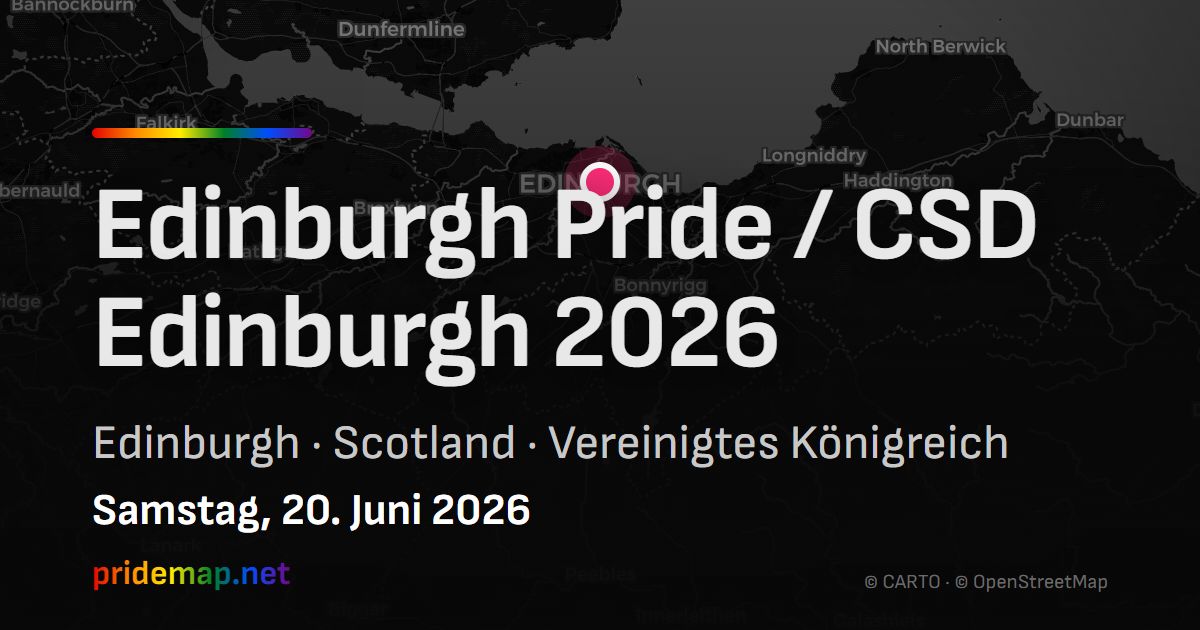 Edinburgh Pride / CSD Edinburgh 2026 — Edinburgh, Vereinigtes Königreich