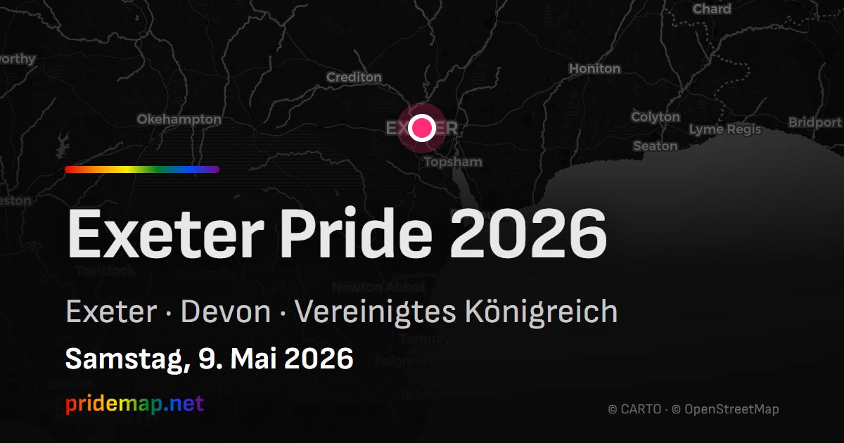 Exeter Pride 2026 — Exeter, Vereinigtes Königreich
