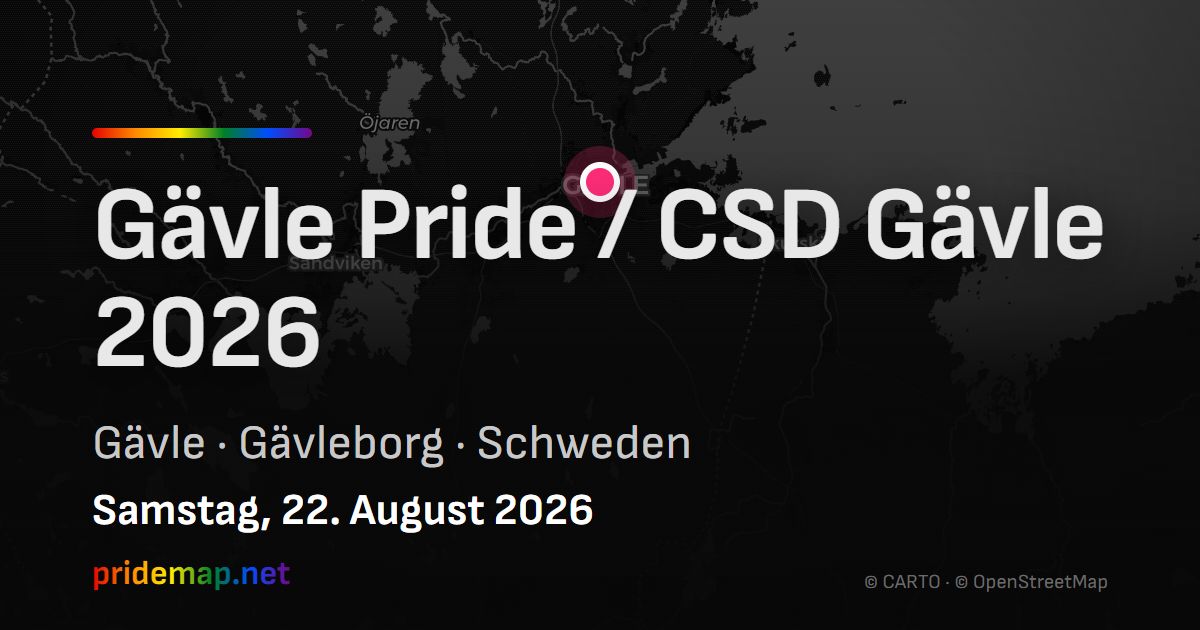 Gävle Pride / CSD Gävle 2026 — Gävle, Sweden