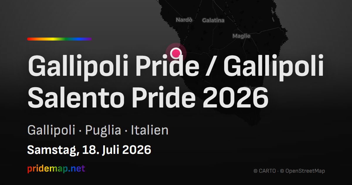 Gallipoli Pride / Gallipoli Salento Pride 2026 — Gallipoli, Italy
