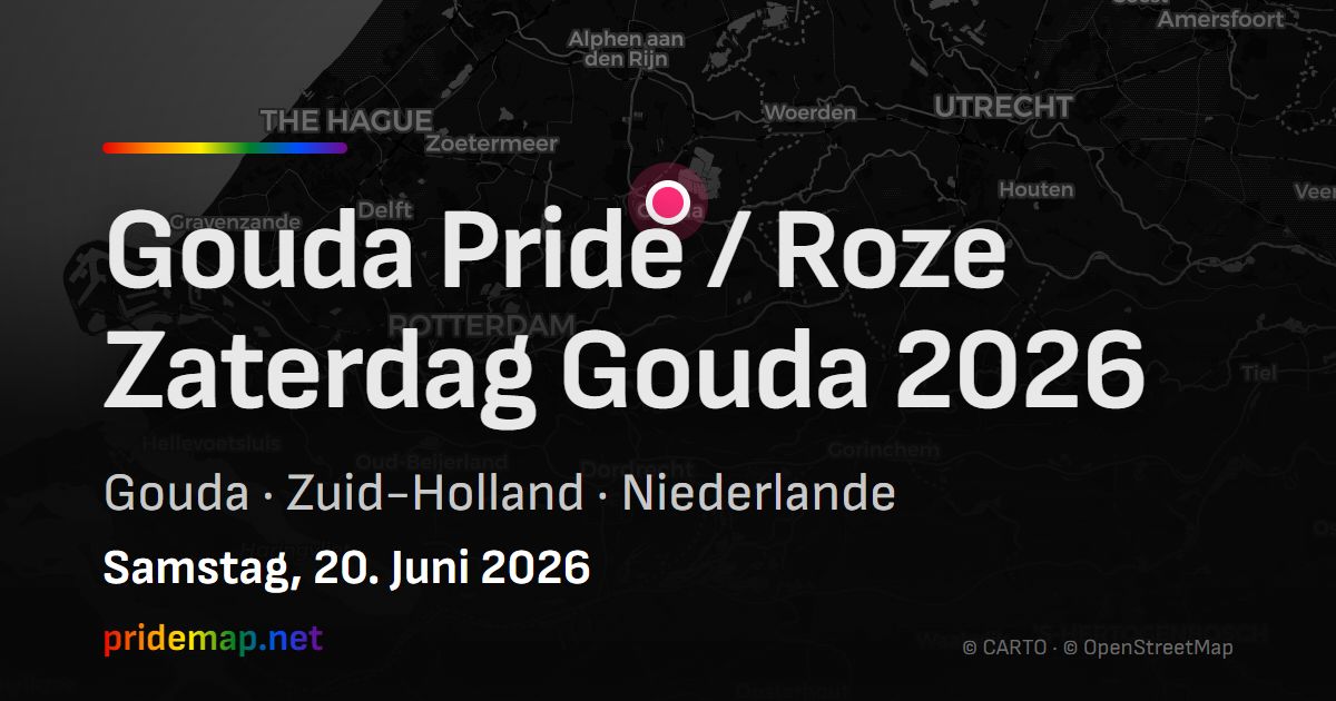 Gouda Pride / Roze Zaterdag Gouda 2026 — Gouda, Niederlande