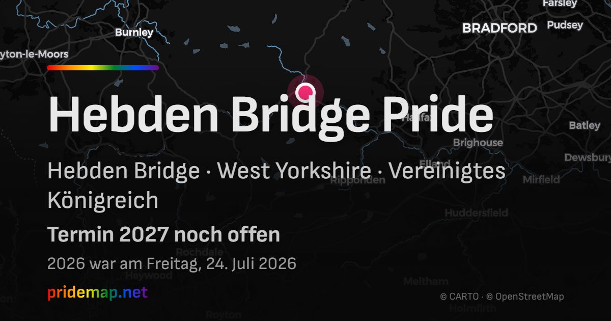 Hebden Bridge Pride — Hebden Bridge, Vereinigtes Königreich
