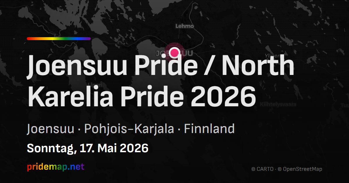 Joensuu Pride / North Karelia Pride 2026 — Joensuu, Finnland