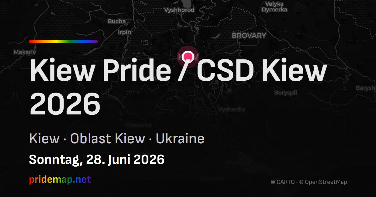 Kiew Pride / CSD Kiew 2026 — Kiew, Ukraine