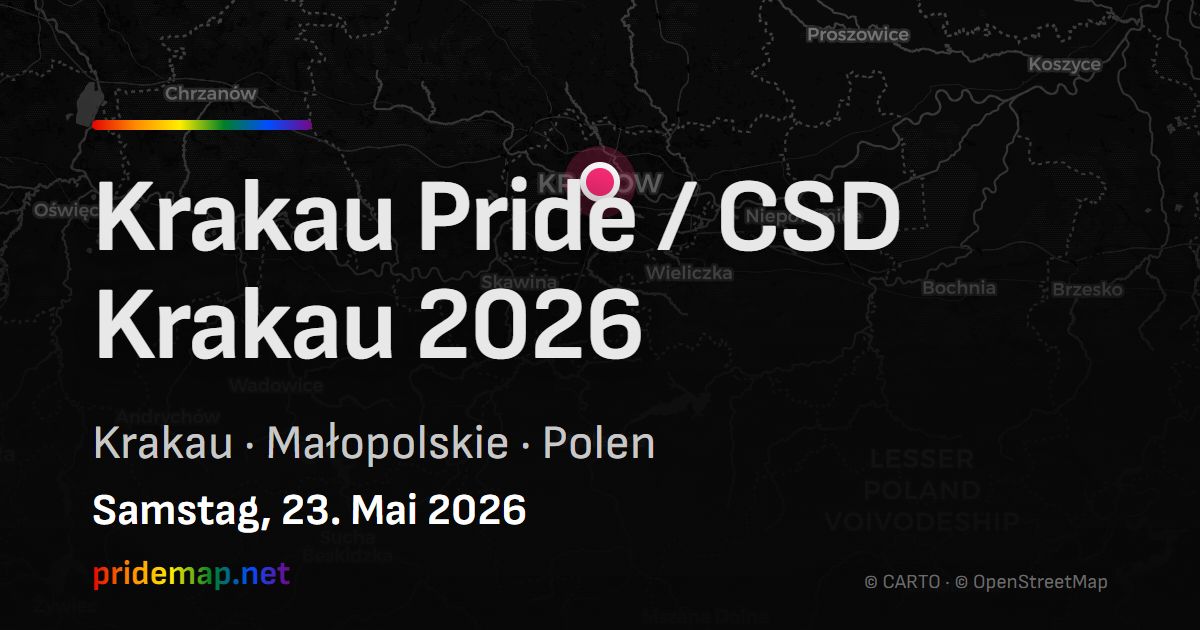 Krakau Pride / CSD Krakau 2026 — Krakau, Polen