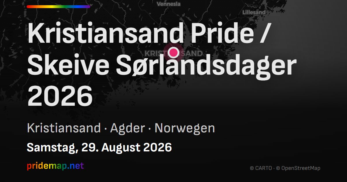 Kristiansand Pride / Skeive Sørlandsdager 2026 — Kristiansand, Norway