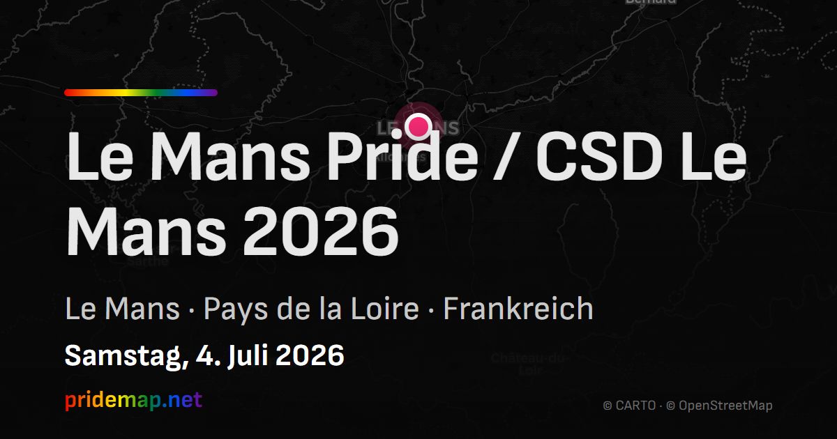 Le Mans Pride / CSD Le Mans 2026 — Le Mans, France