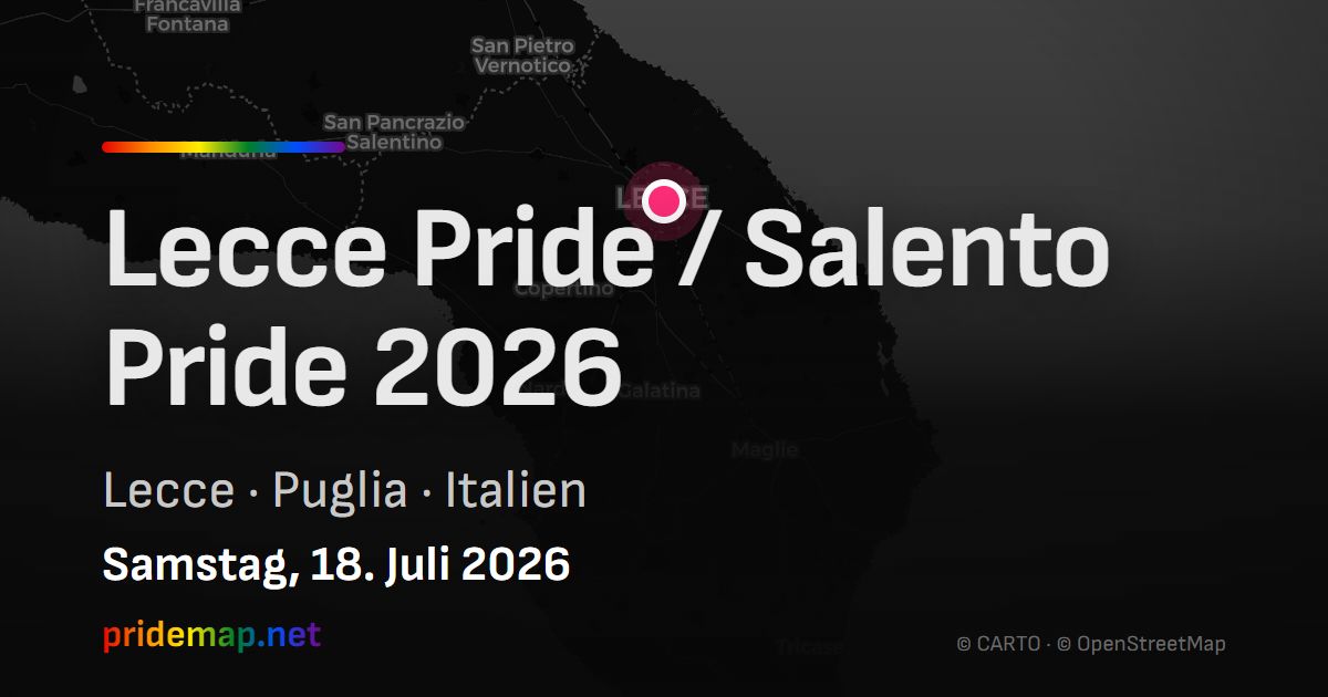 Lecce Pride / Salento Pride 2026 — Lecce, Italy